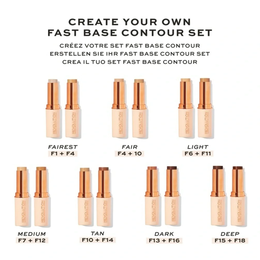 ❄️ Makeup Revolution | Fast Base Stick Foundation Various Shades Available